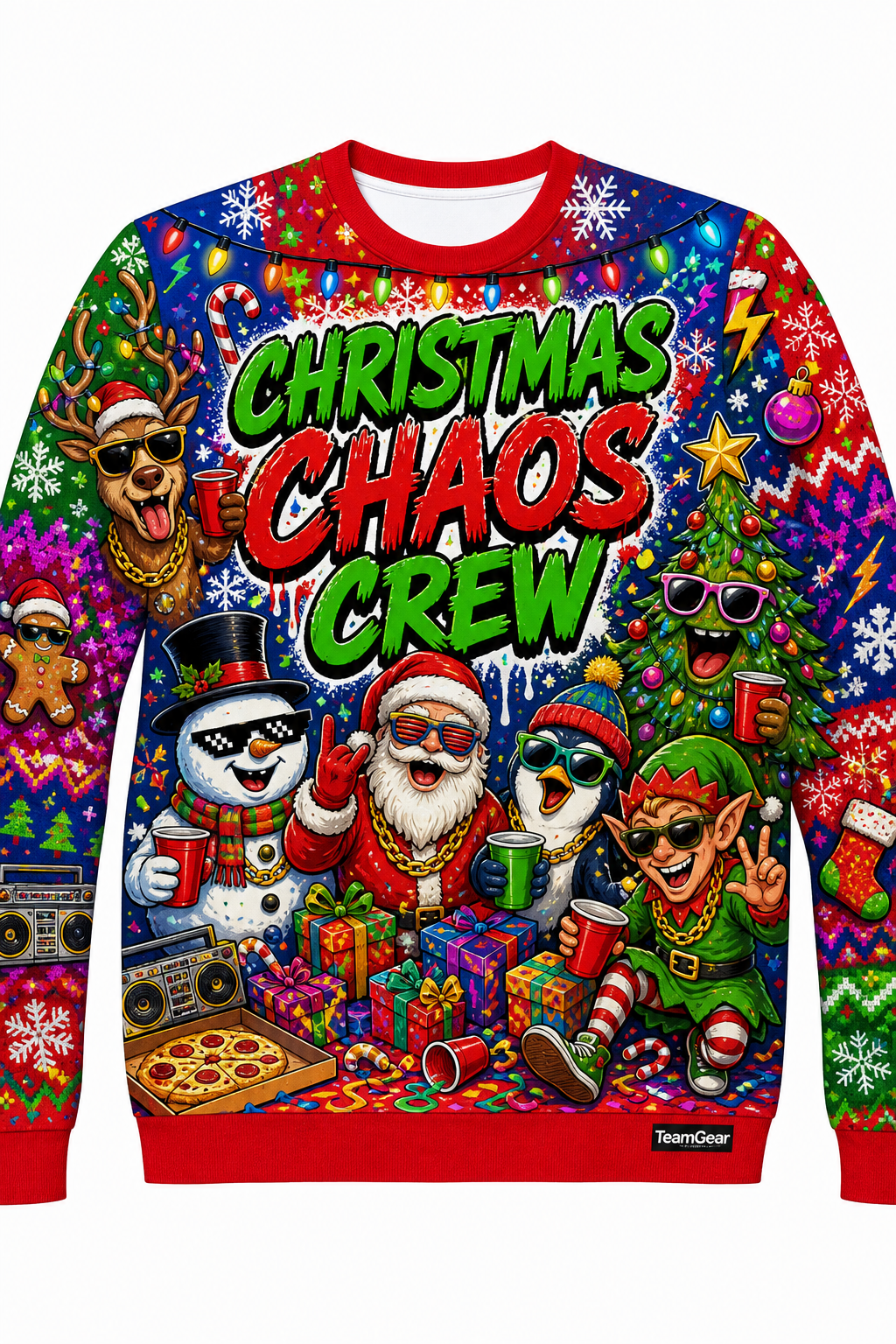 Christmas Chaos Crew Ugly Christmas Sweater design