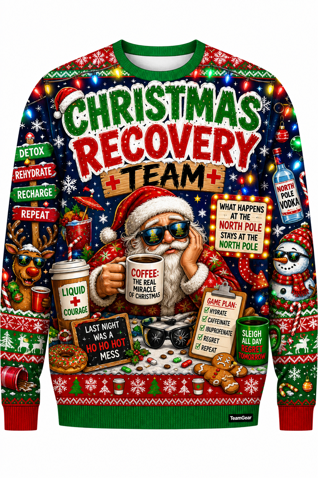 Christmas Recovery Team Ugly Christmas Sweater design