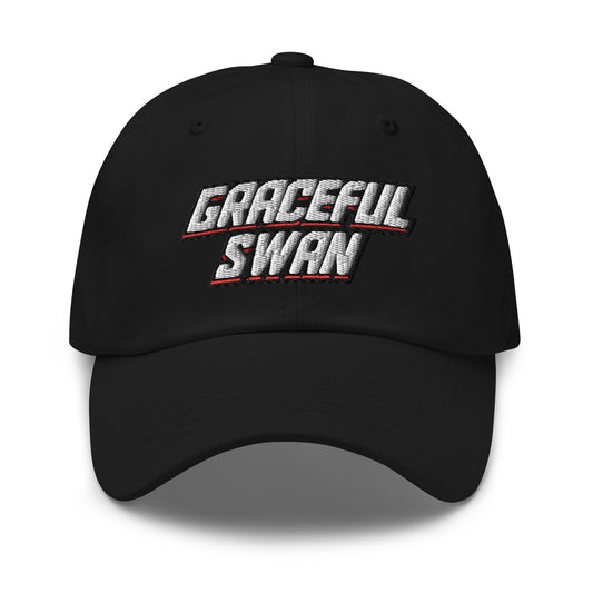 Graceful Swan ShowZone baseball dad hat in black