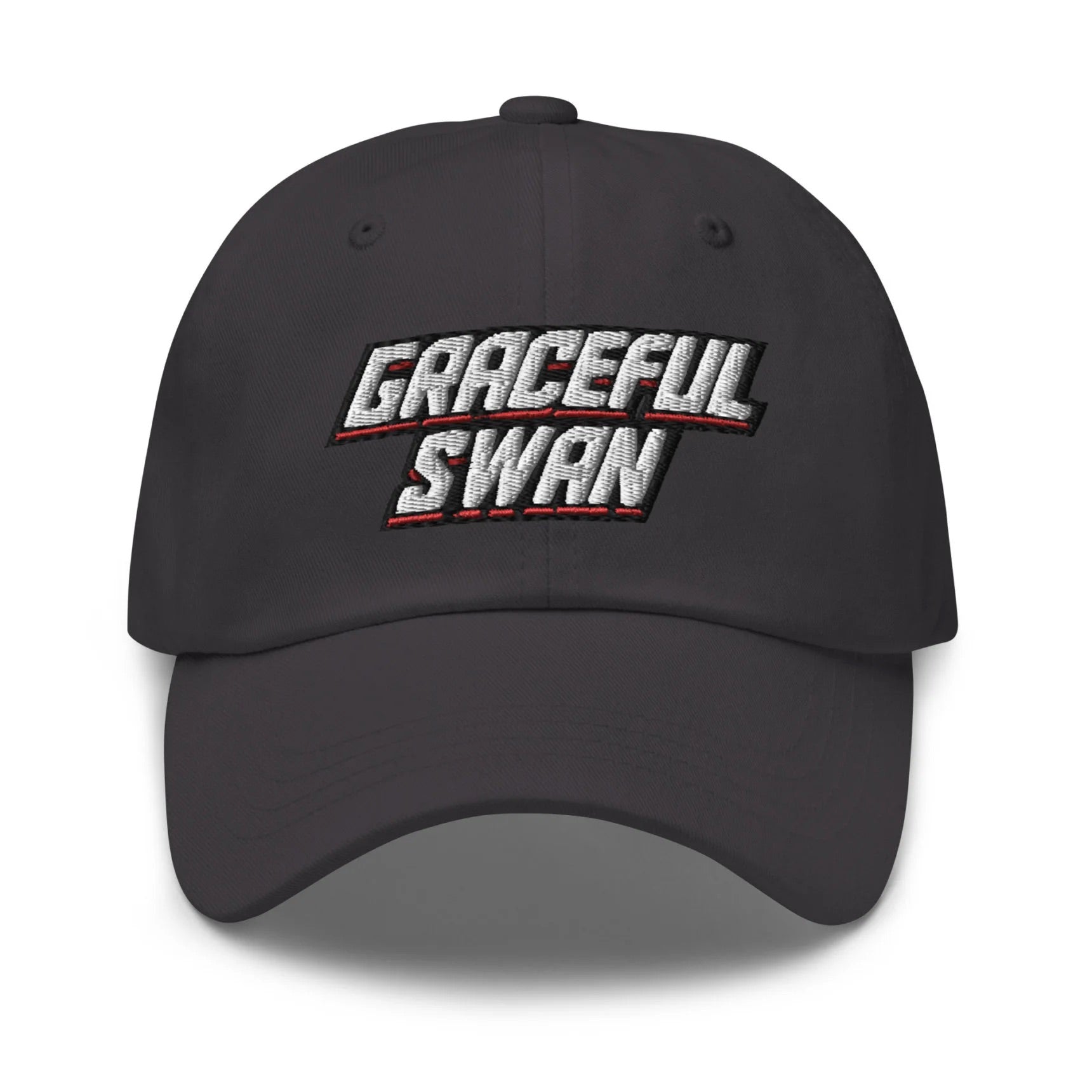 Graceful Swan ShowZone baseball dad hat in dark grey