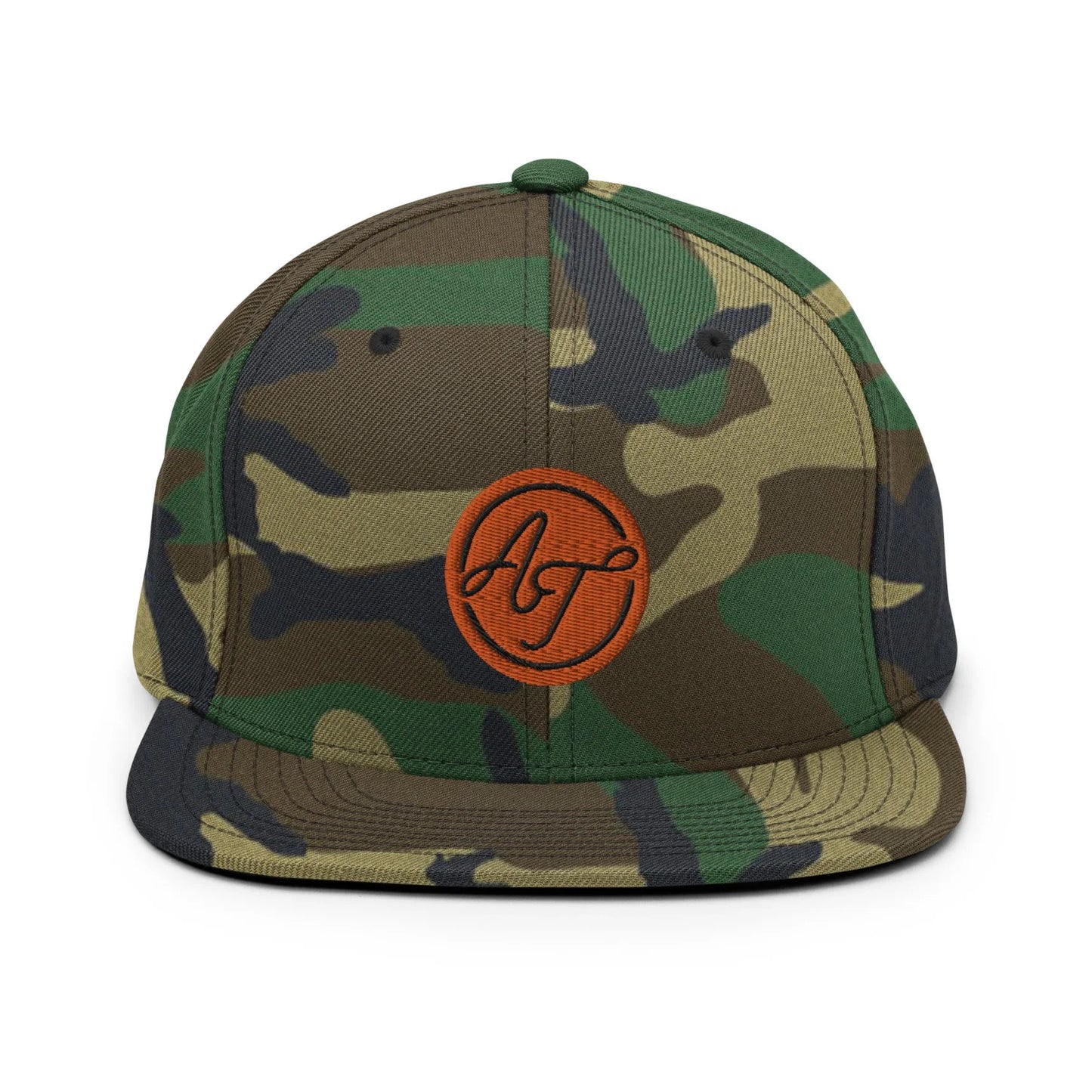 Thuuuuney ShowZone snapback hat in green camo camouflage