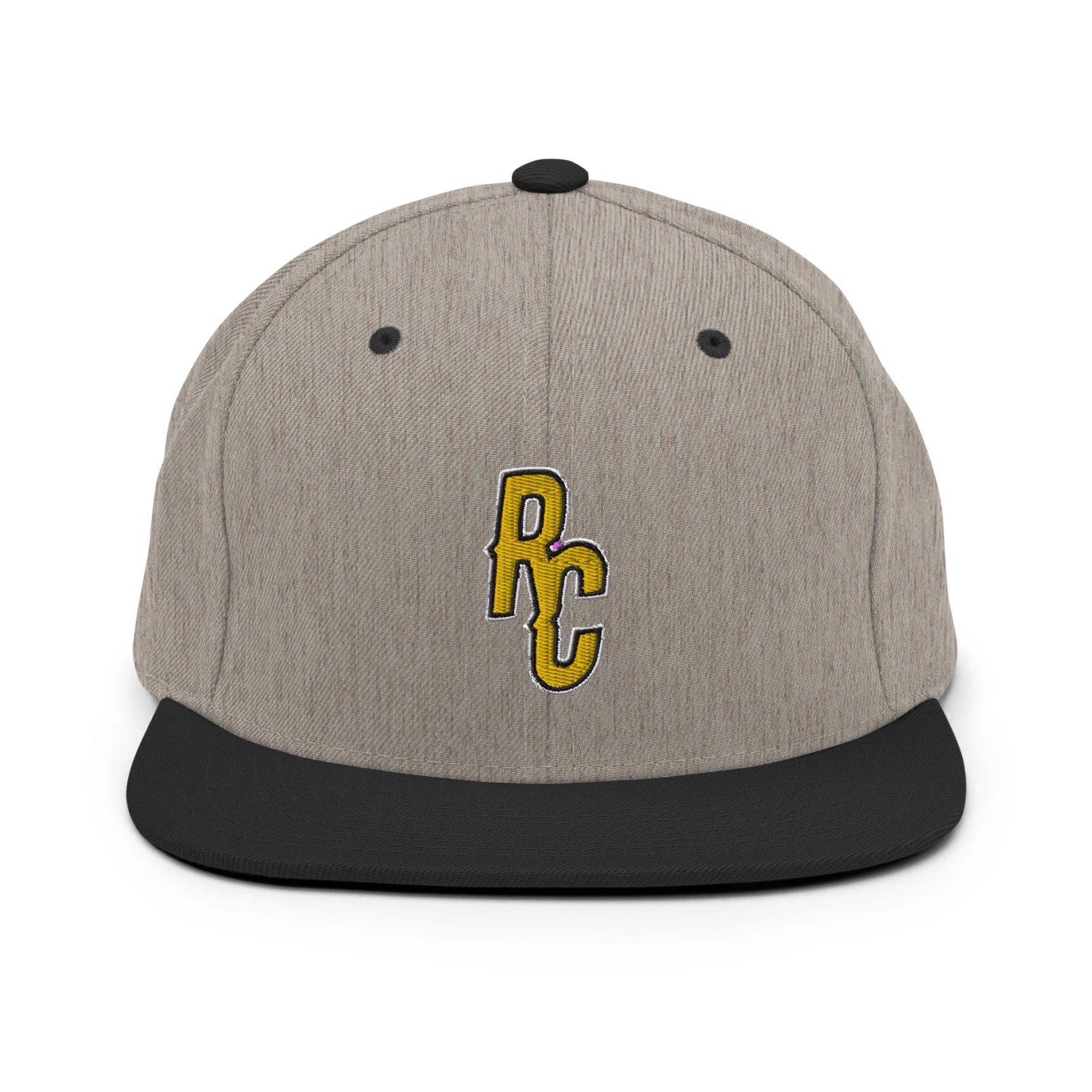 Ray Cheesy ShowZone snapback hat in heather grey with black brim and accents