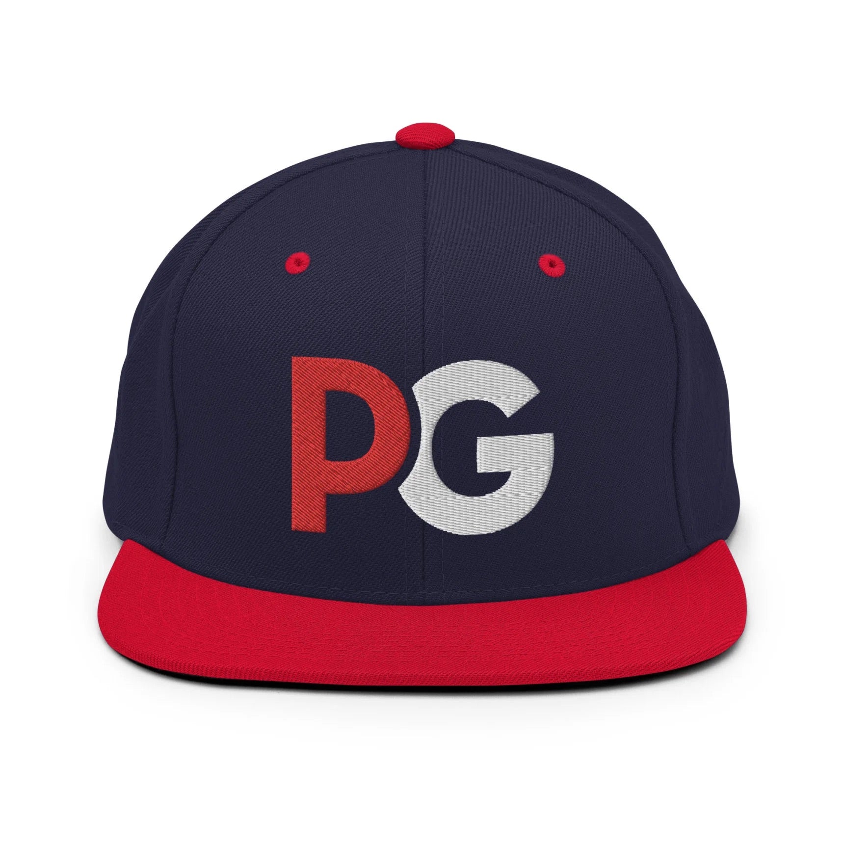 ProfesorGamingTV Snapback Hat by ShowZone in navy with red brim and accents