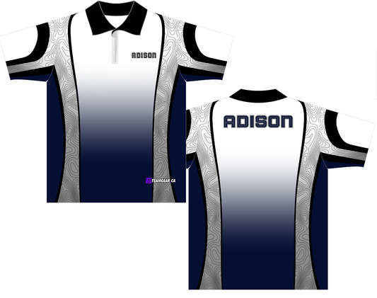 Grey and Blue Archery Shooting Jersey