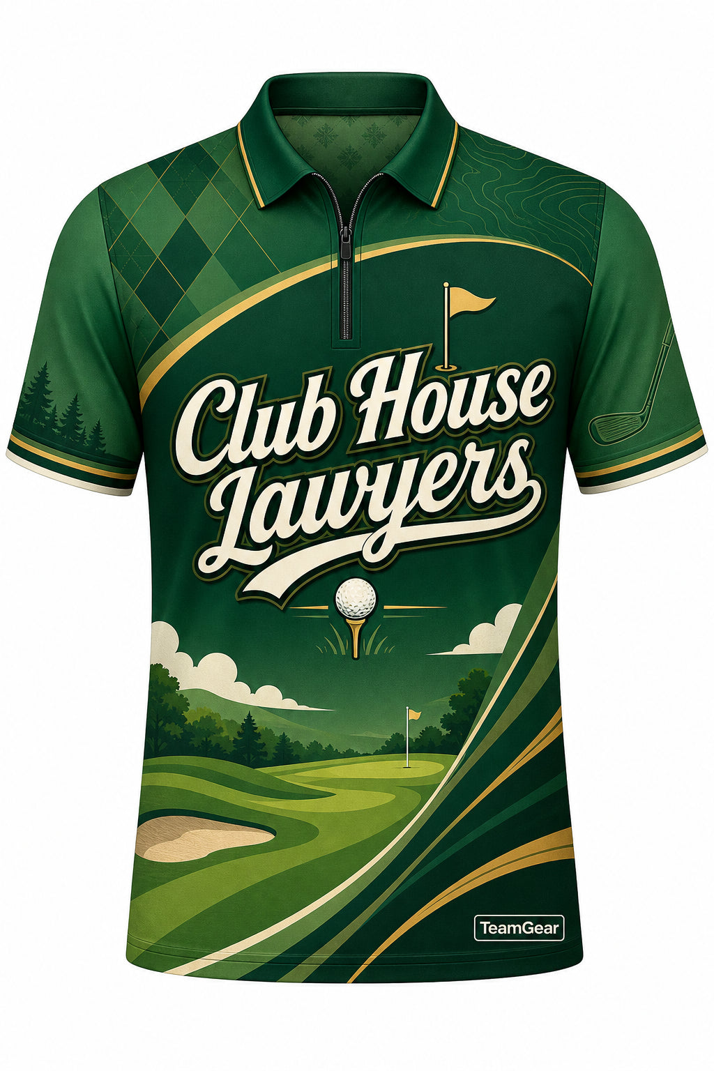 Club House Lawyers Green Golf Polo design