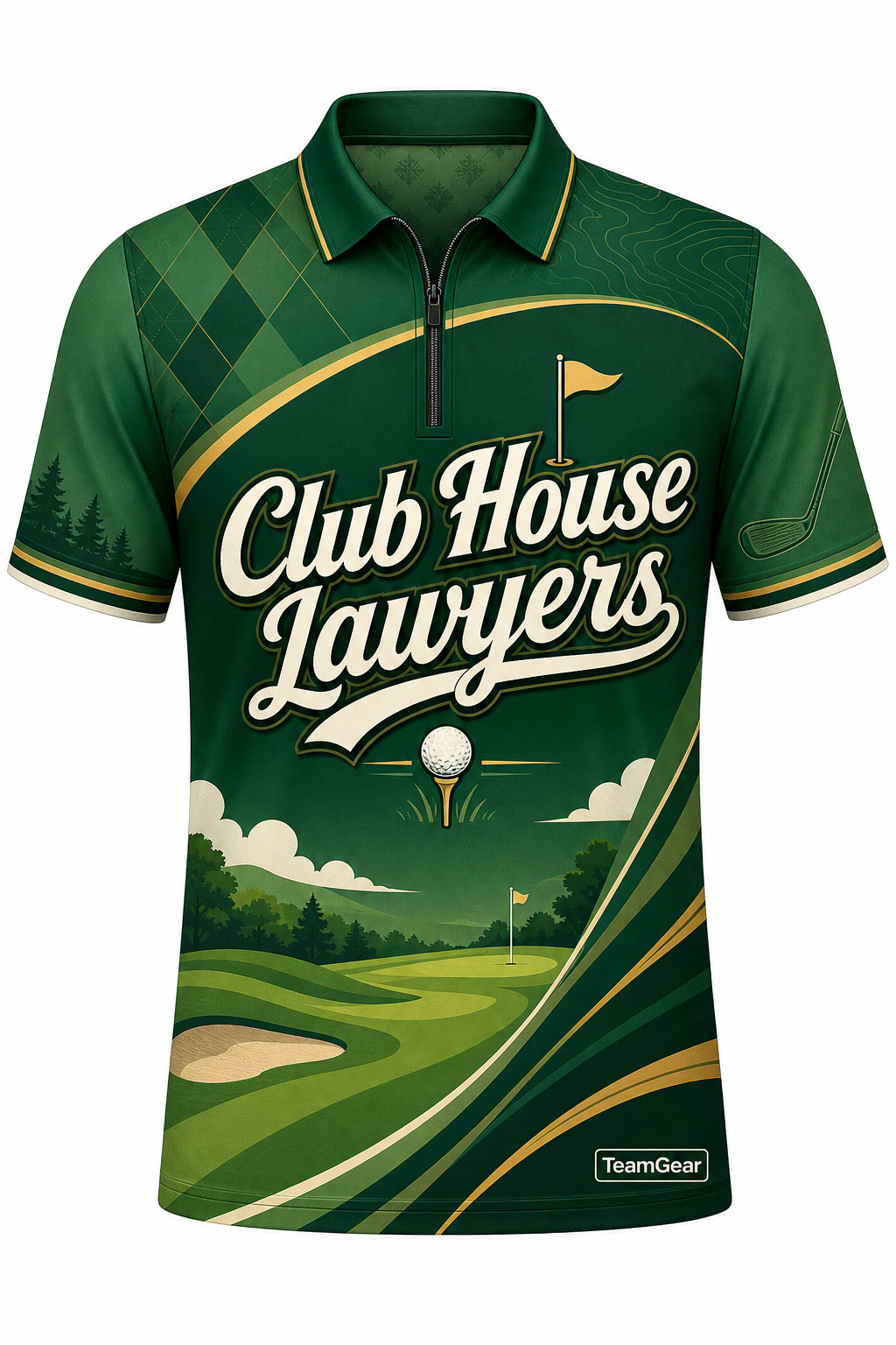 Club House Lawyers Green Golf Polo design