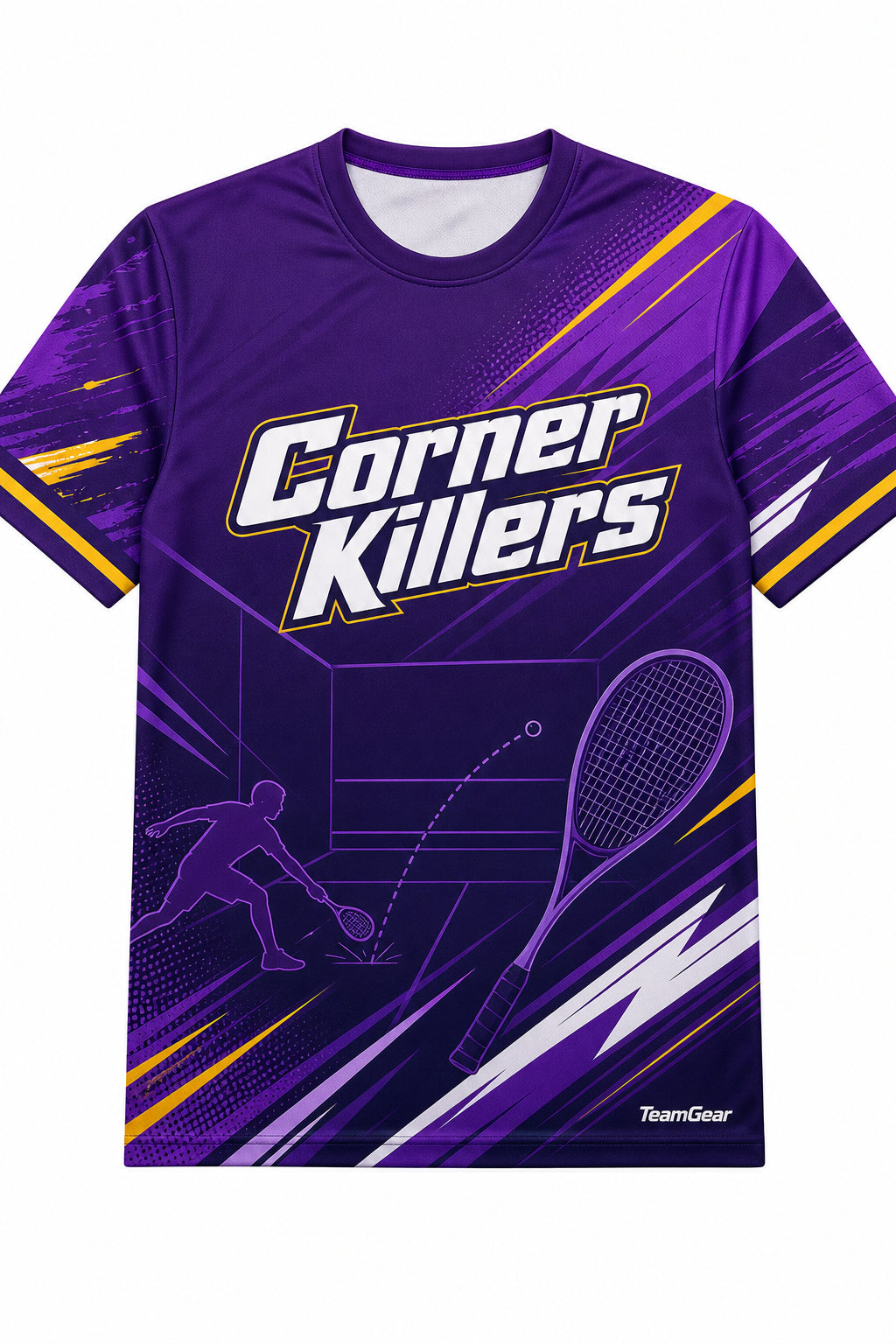 Corner Killers Purple Squash Jersey with name and number