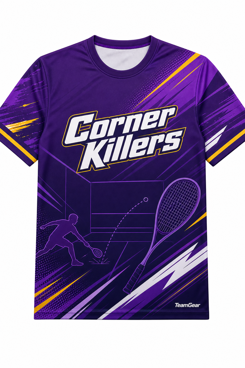 Corner Killers Purple Squash Jersey with name and number