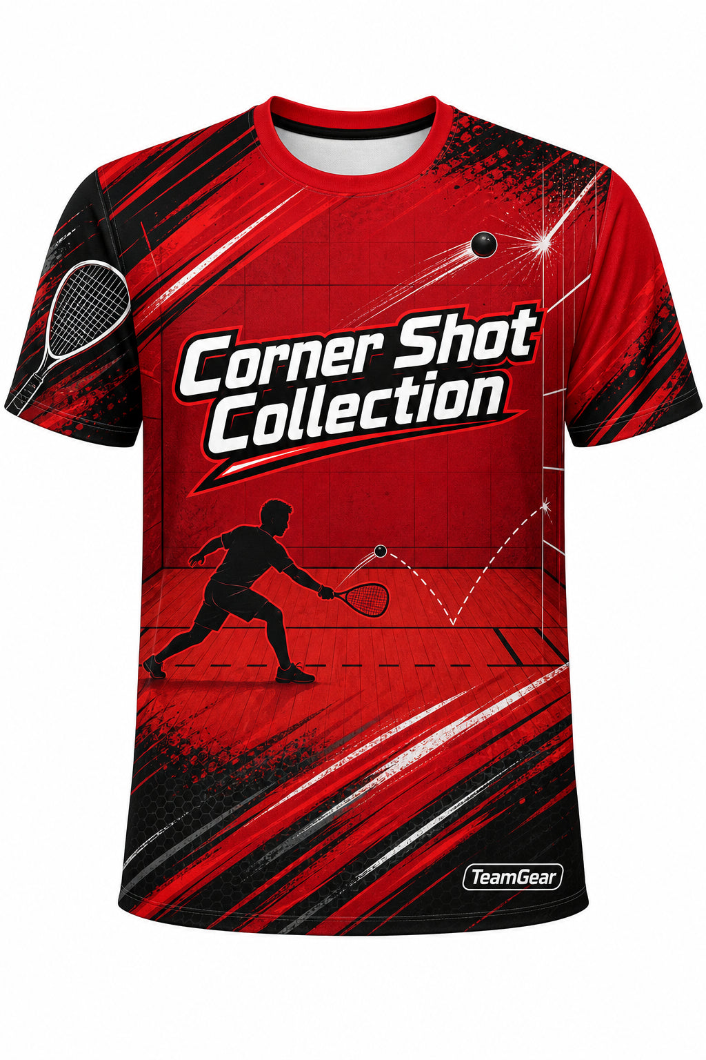 Corner Shot Collection Red Racquetball Jersey design