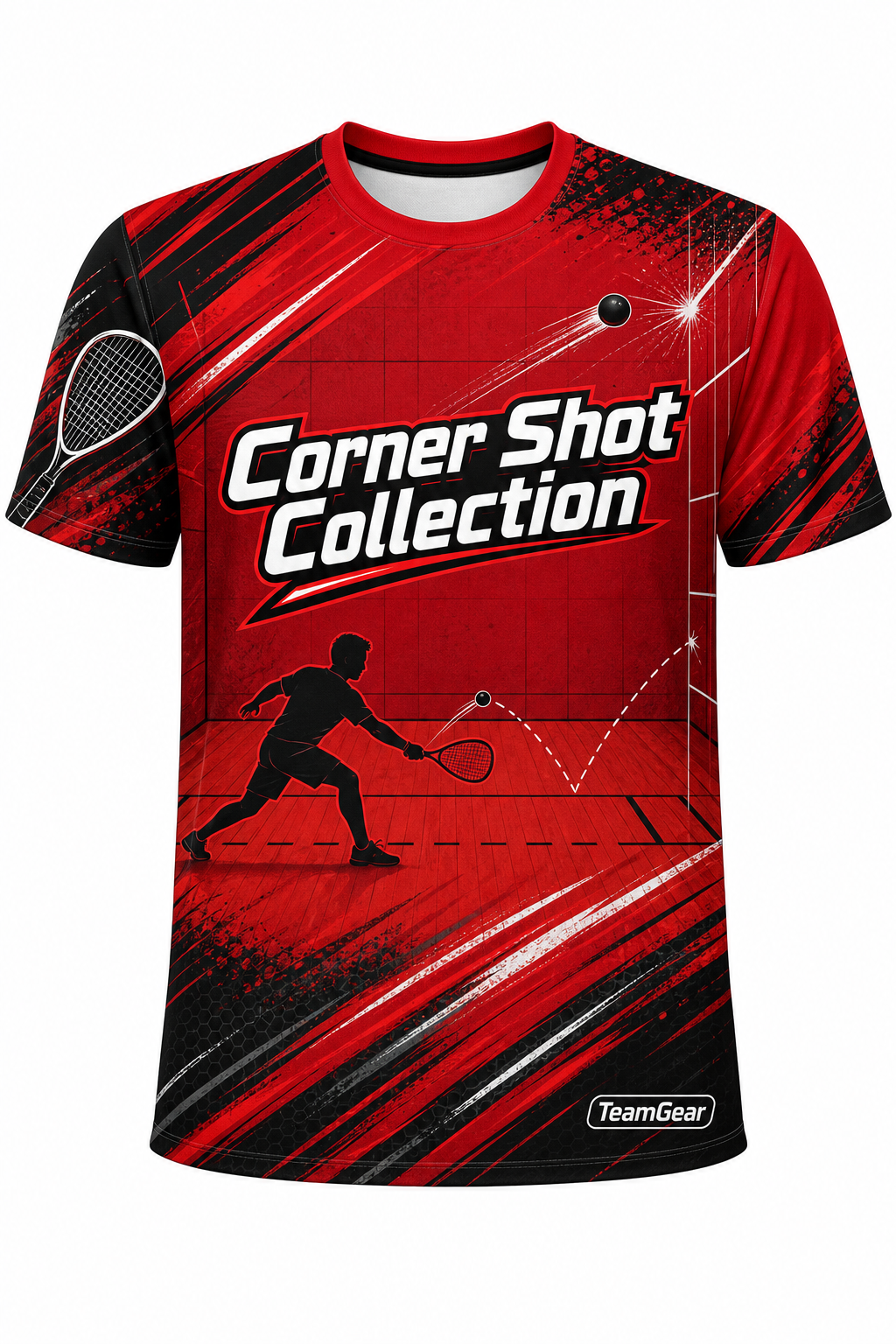 Corner Shot Collection Red Racquetball Jersey design