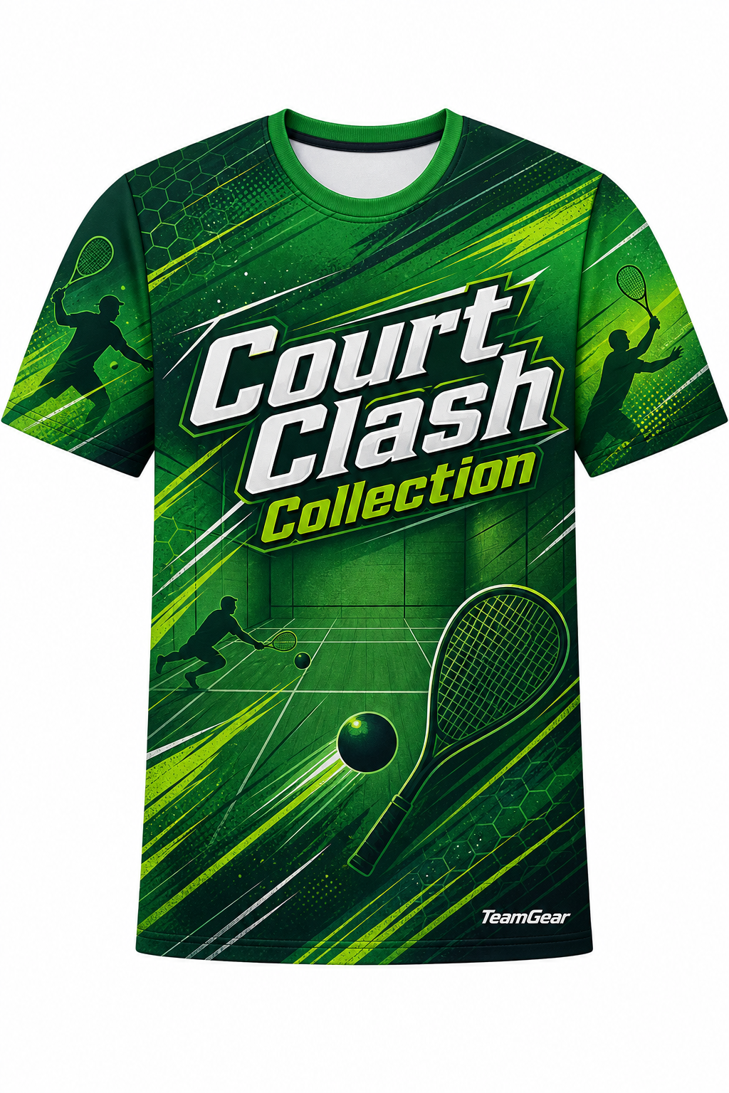 Court Clash Collection Green Racquetball Jersey design