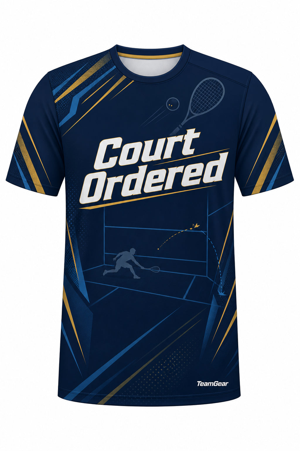 Court Ordered Navy Squash Jersey with name and number