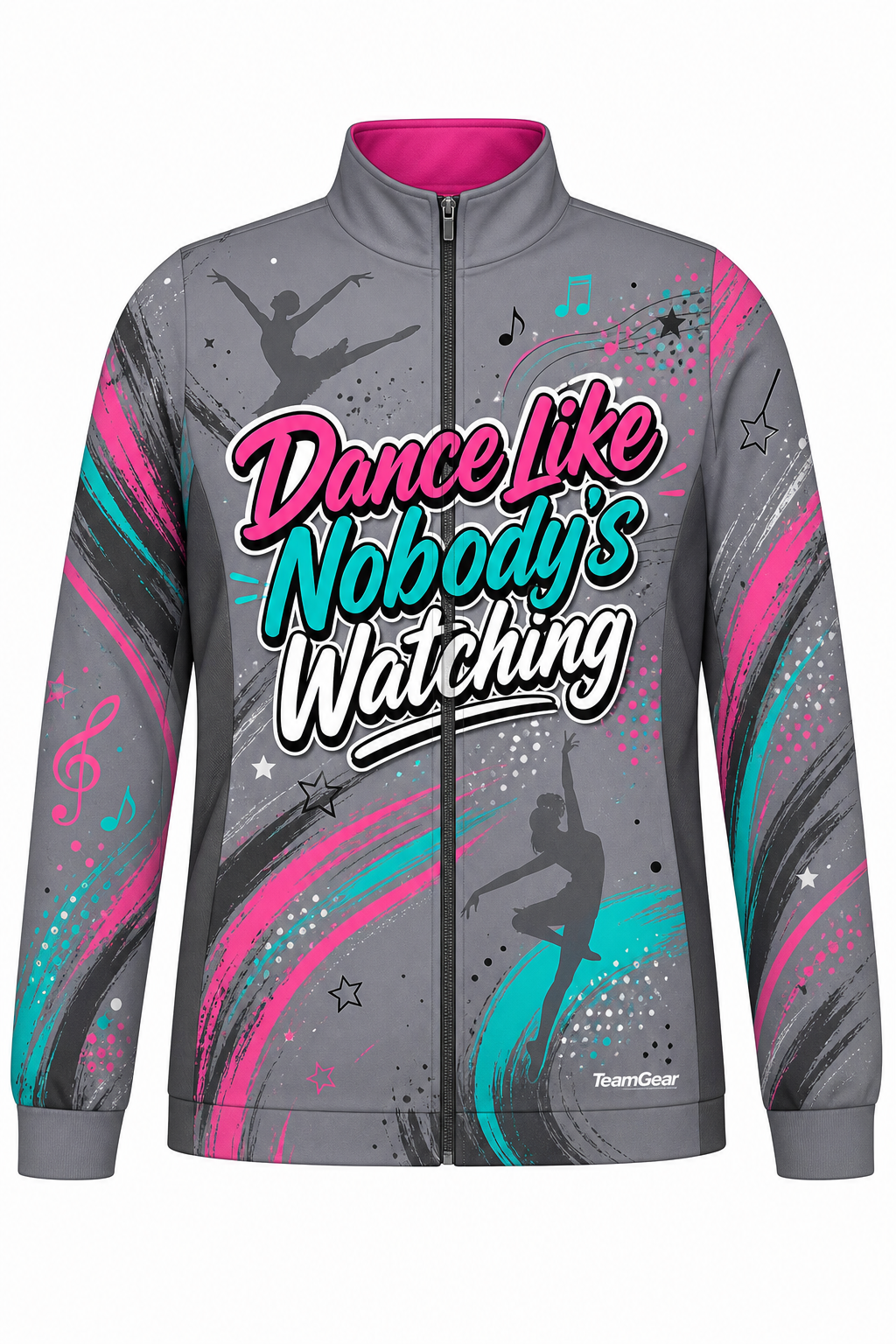 Dance Like Nobody's Watching Grey Dance Jacket design