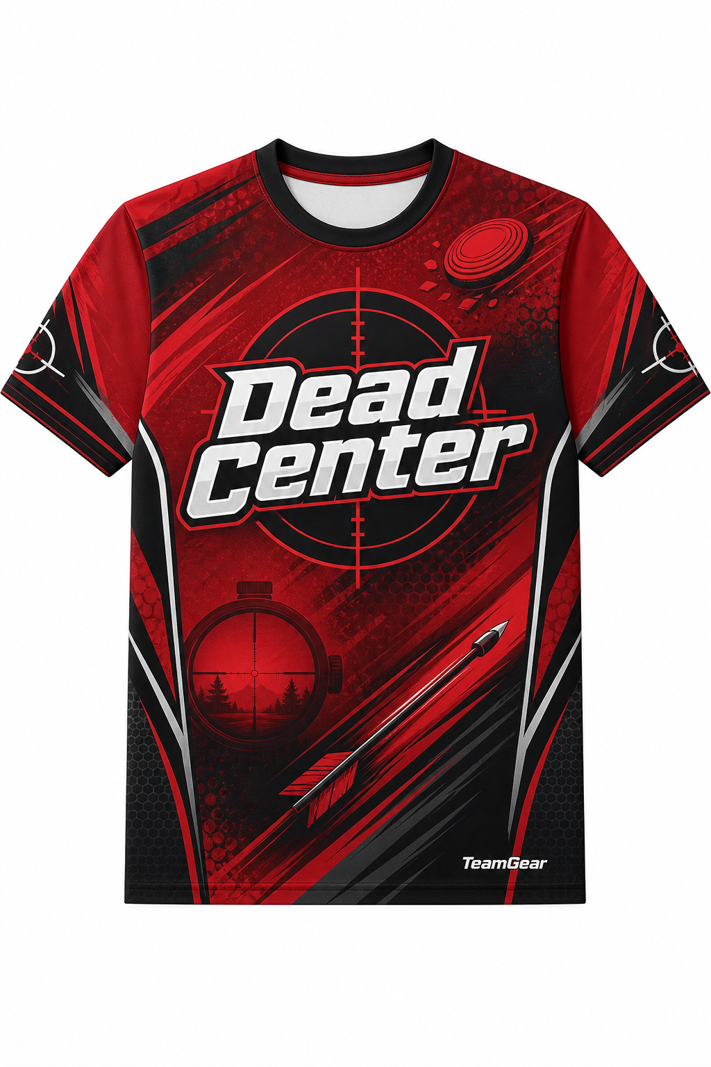 Dead Center Red Shooting Jersey design
