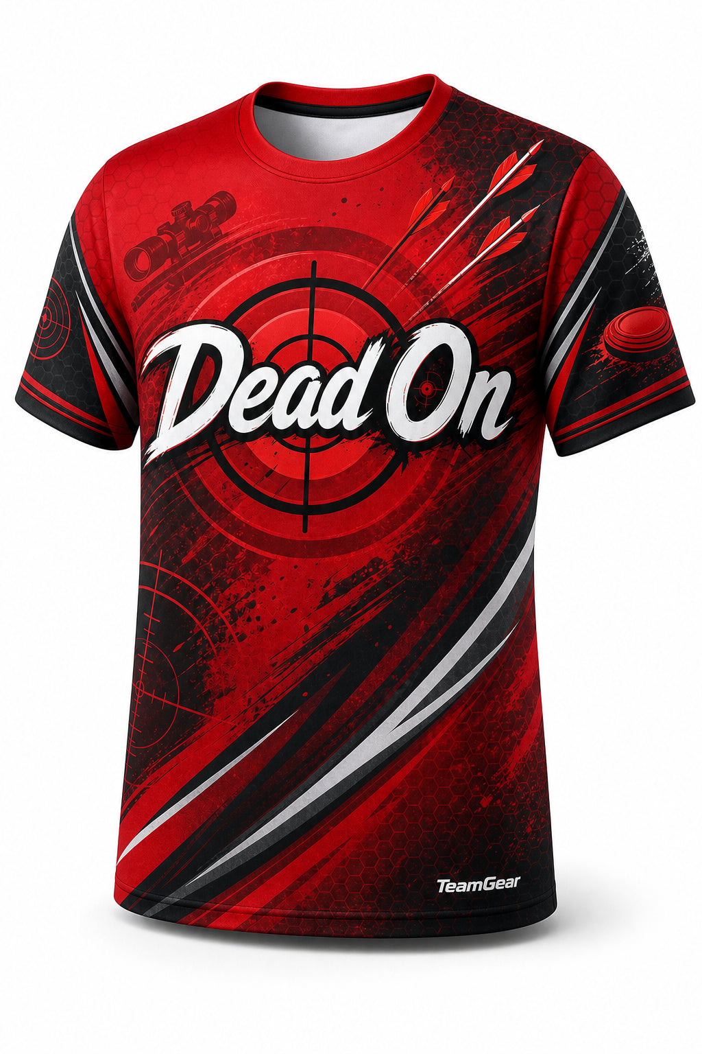 Dead On Red Shooting Jersey - front and back view