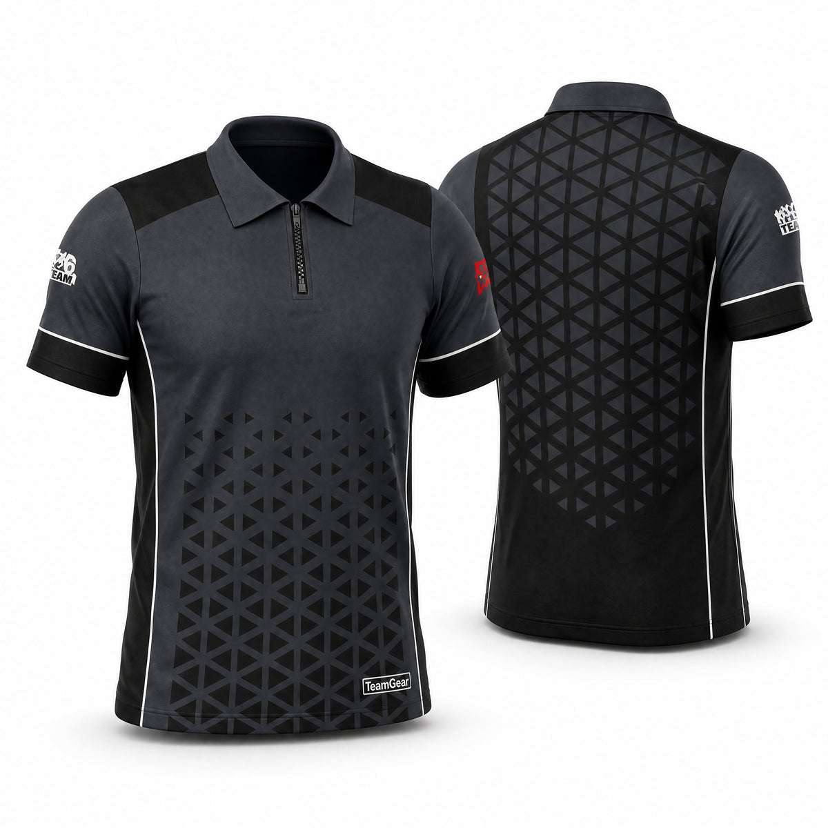 DevTeam Shooting Zip-Neck Jersey - front and back view
