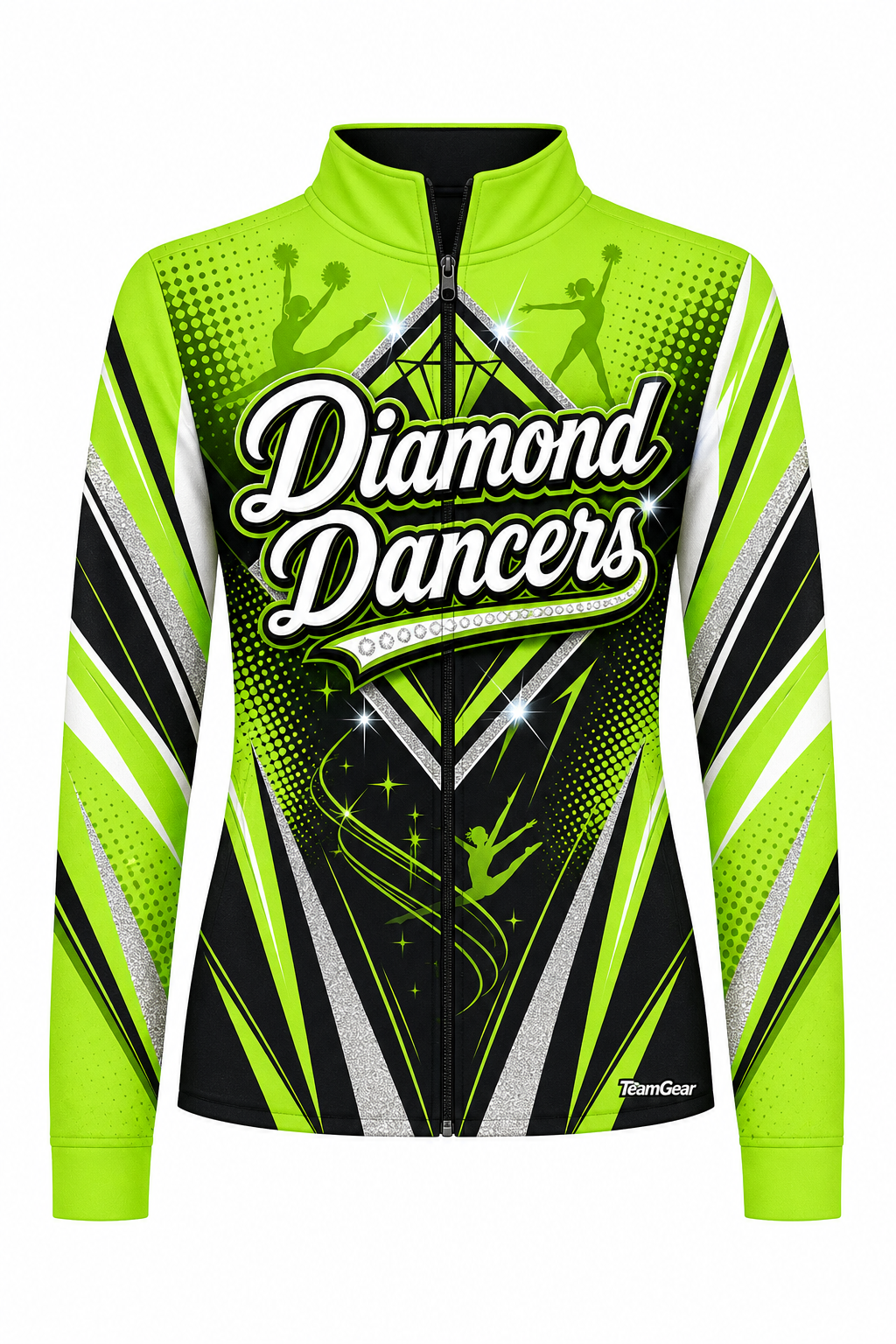 Diamond Dancers Lime Dance Jacket design
