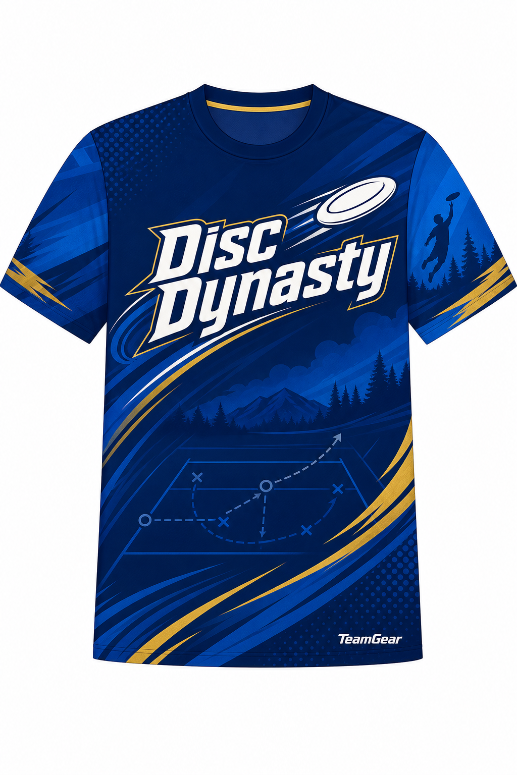 Disc Dynasty Blue Ultimate Frisbee Jersey design