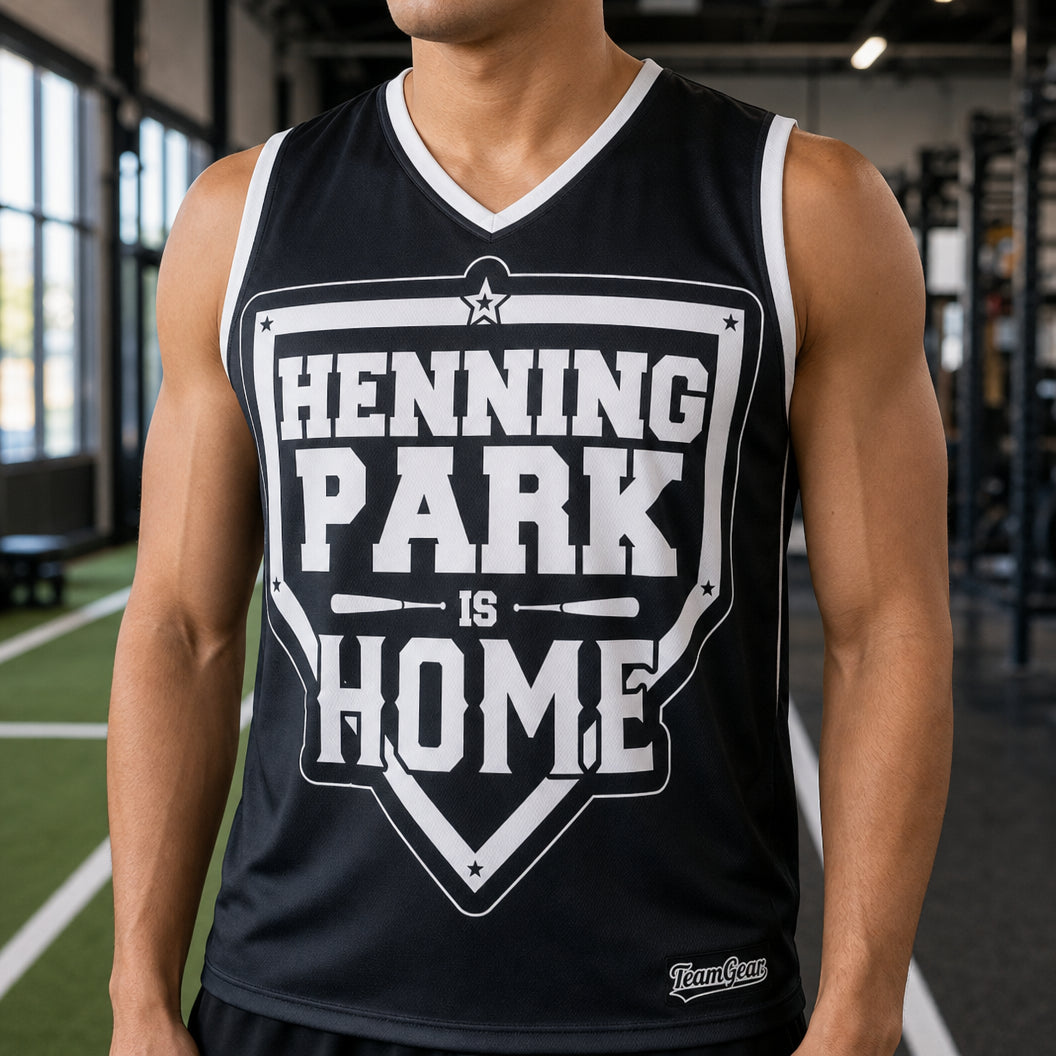 Donate to Henning Park — custom team apparel worn on model — TeamGear Canada