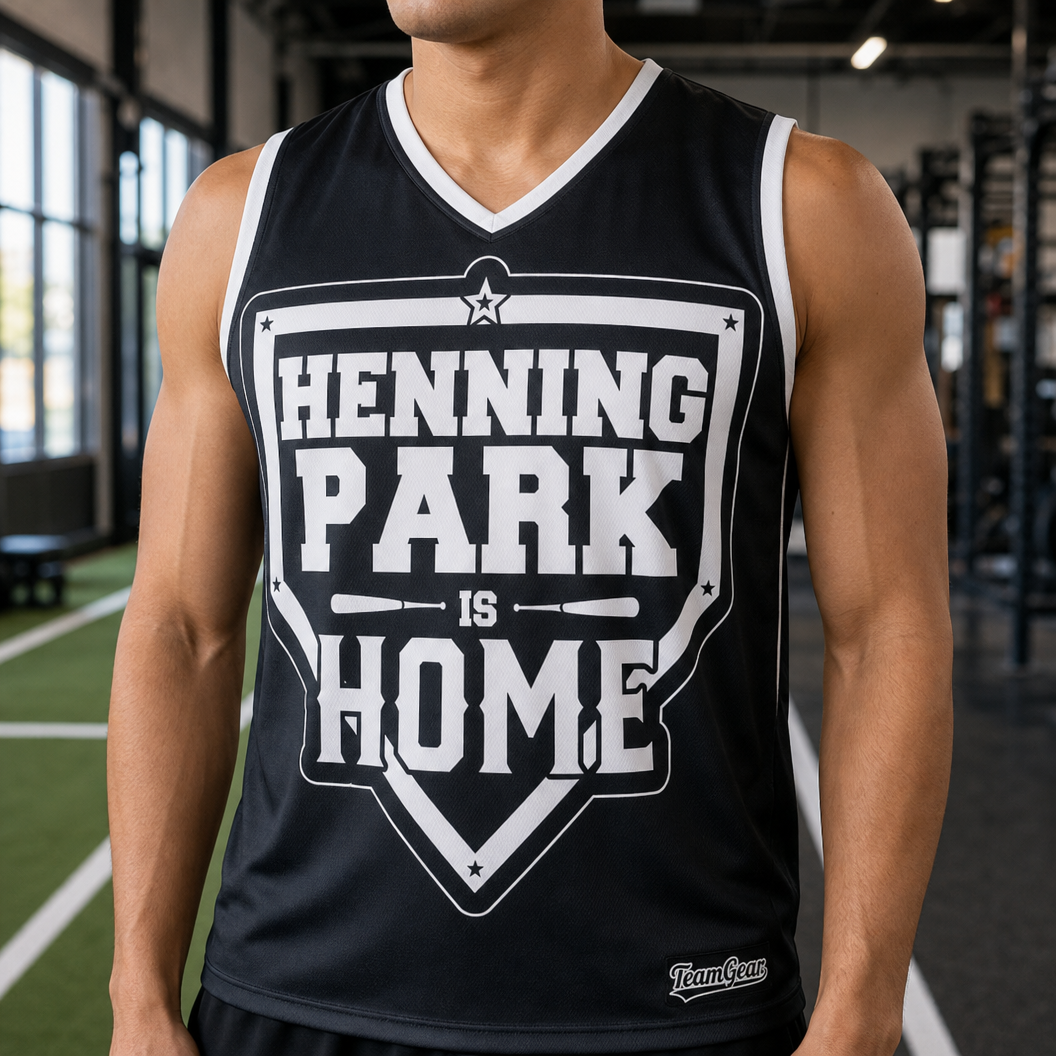 Donate to Henning Park — custom team apparel worn on model — TeamGear Canada