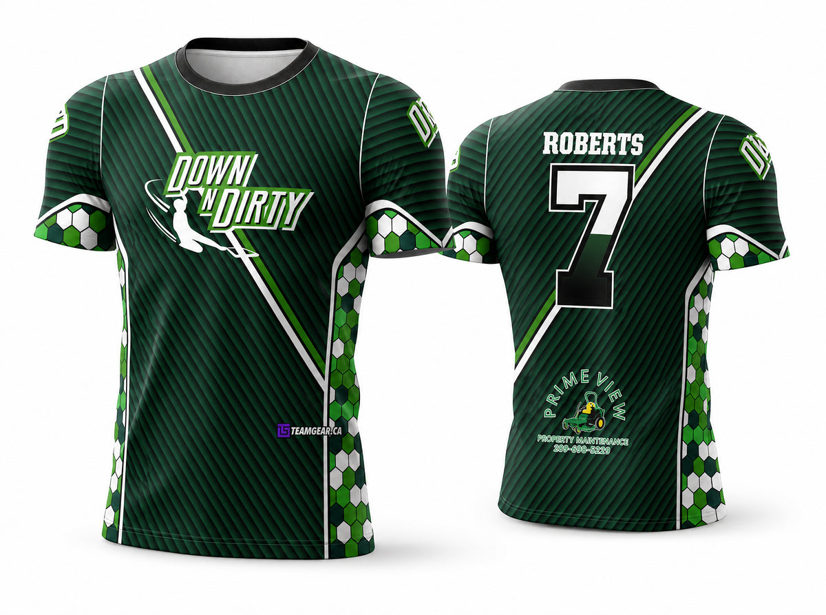Down and Dirty Softball Jersey - front and back view