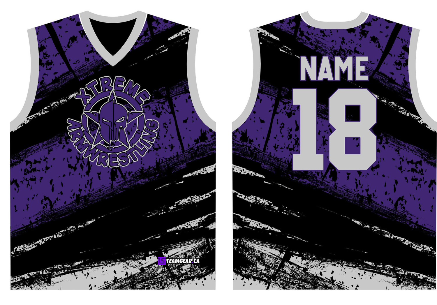 purple arm wrestling custom jersey