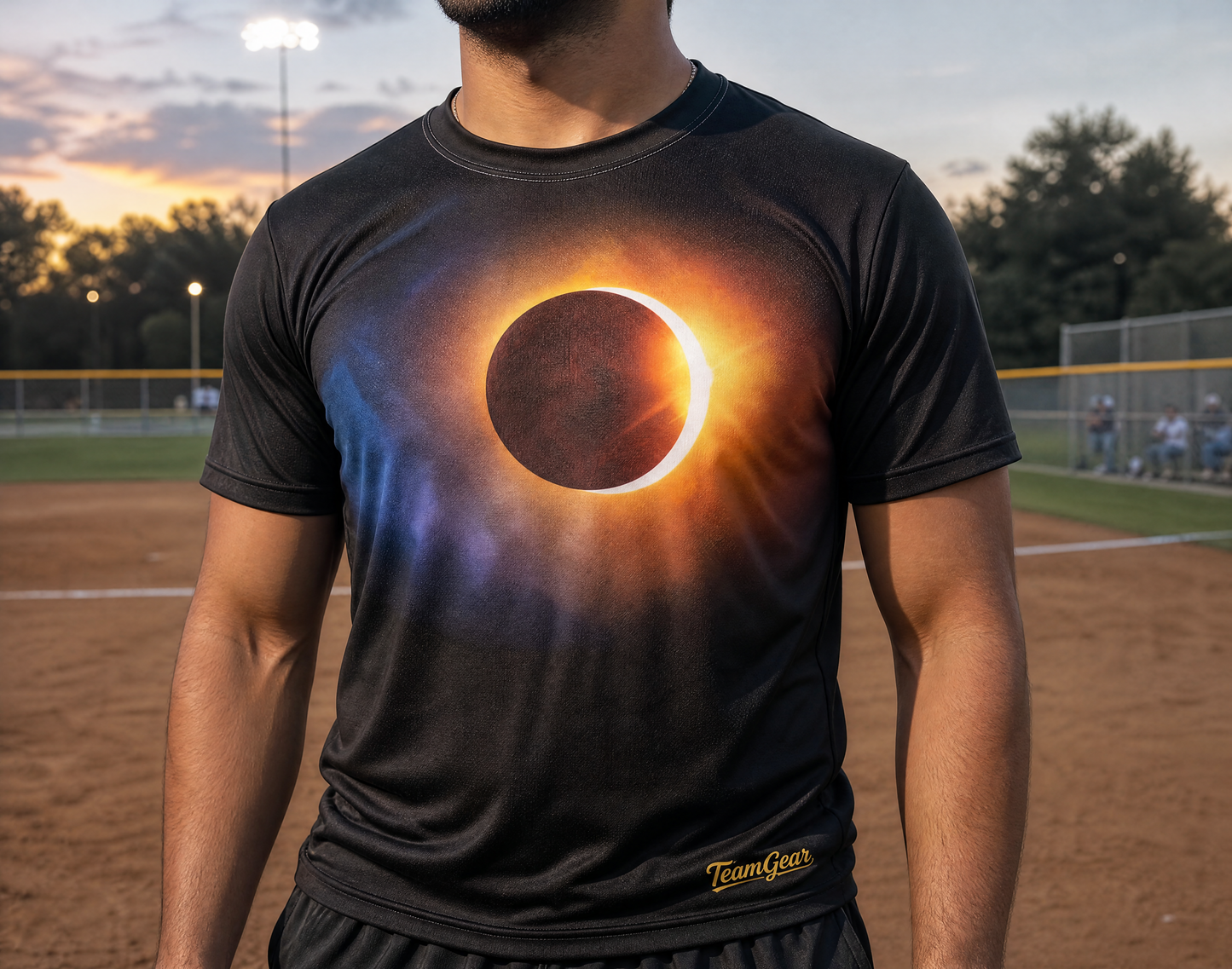 Eclipse Black Softball Jersey — custom softball jersey worn on model — TeamGear Canada