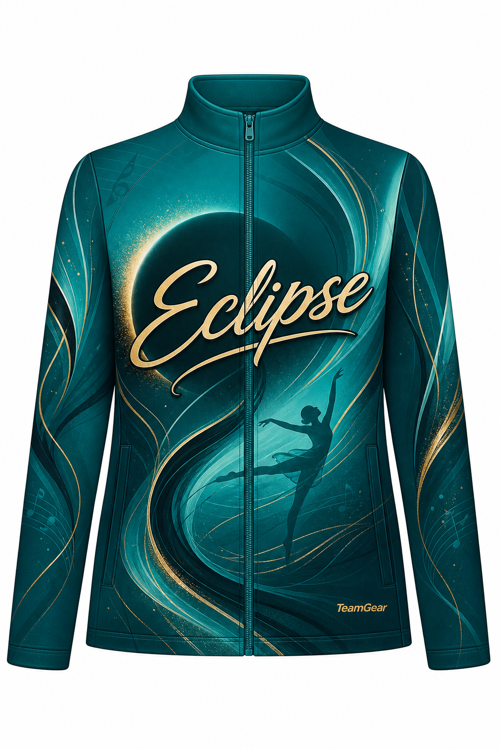 Eclipse Teal Dance Jacket design