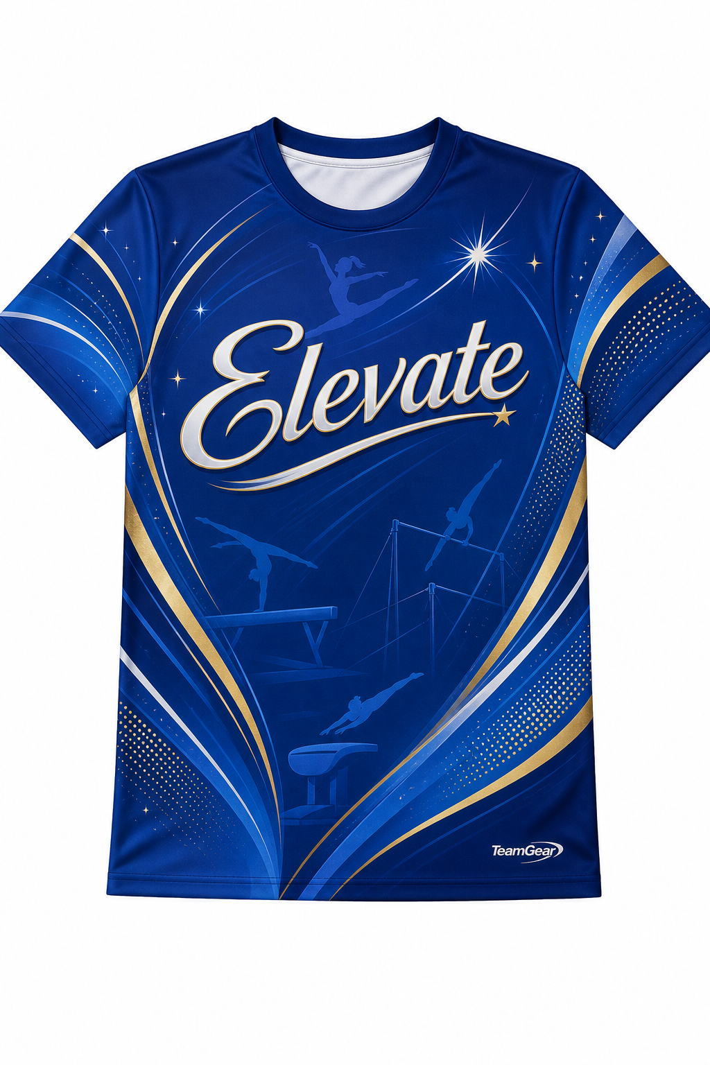 Elevate Blue Gymnastics Jersey with name and number