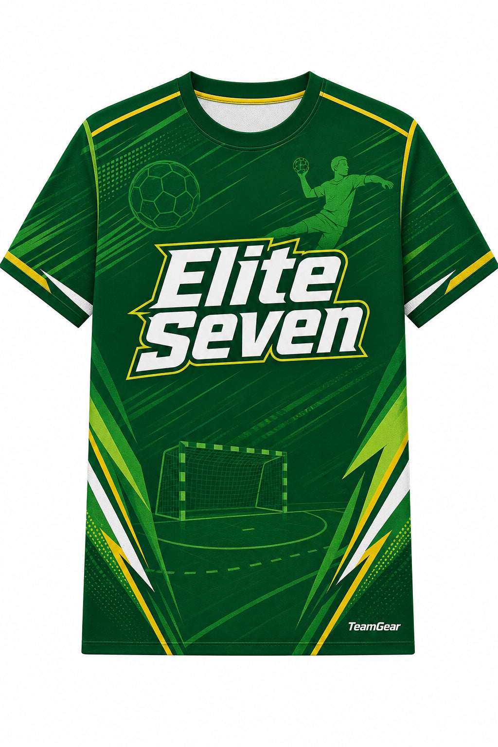 Elite Seven Green Handball Jersey design