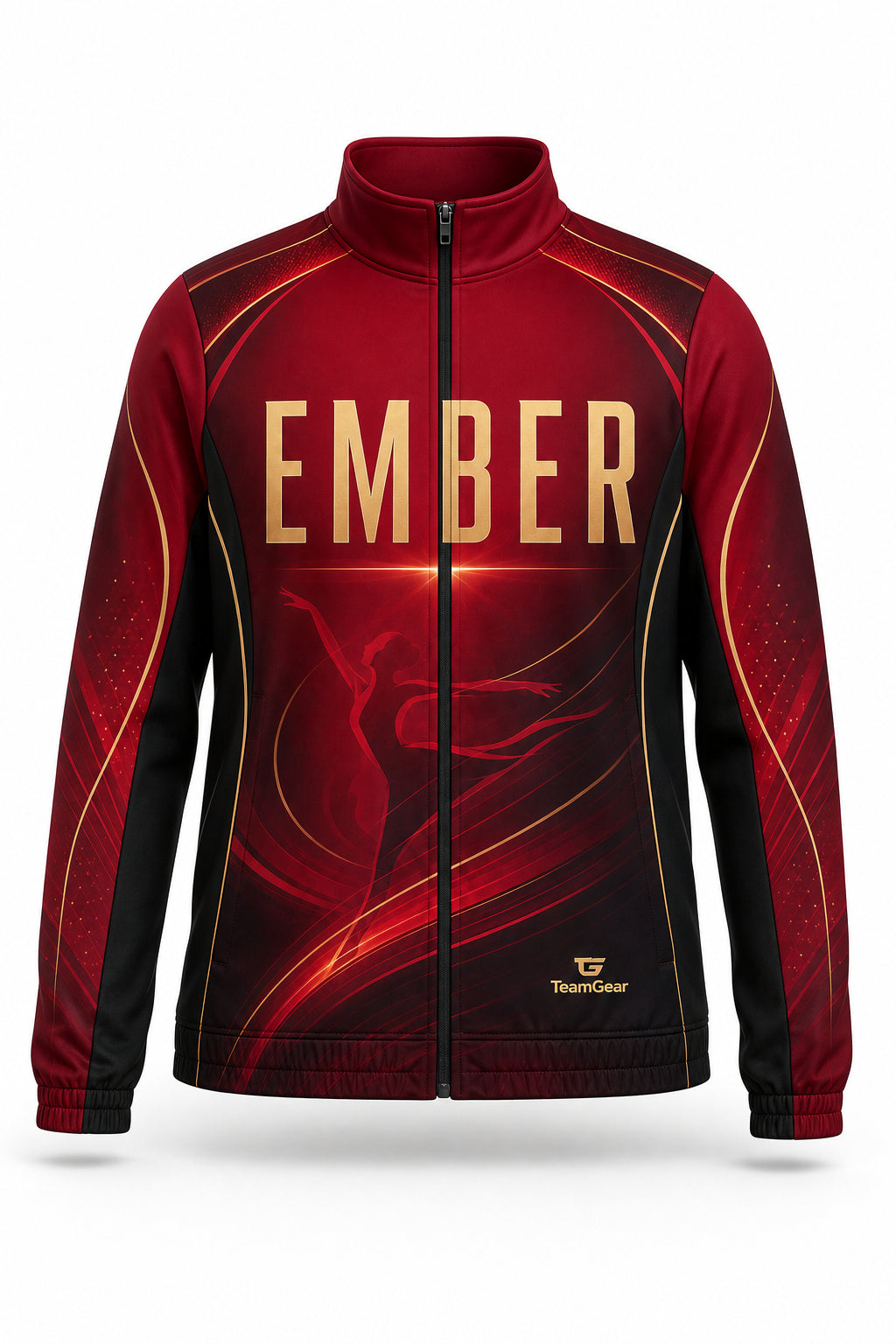 Ember Crimson Dance Jacket - front and back view