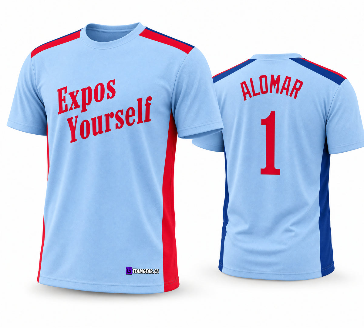 Expos Yourself Softball Jersey - front and back view