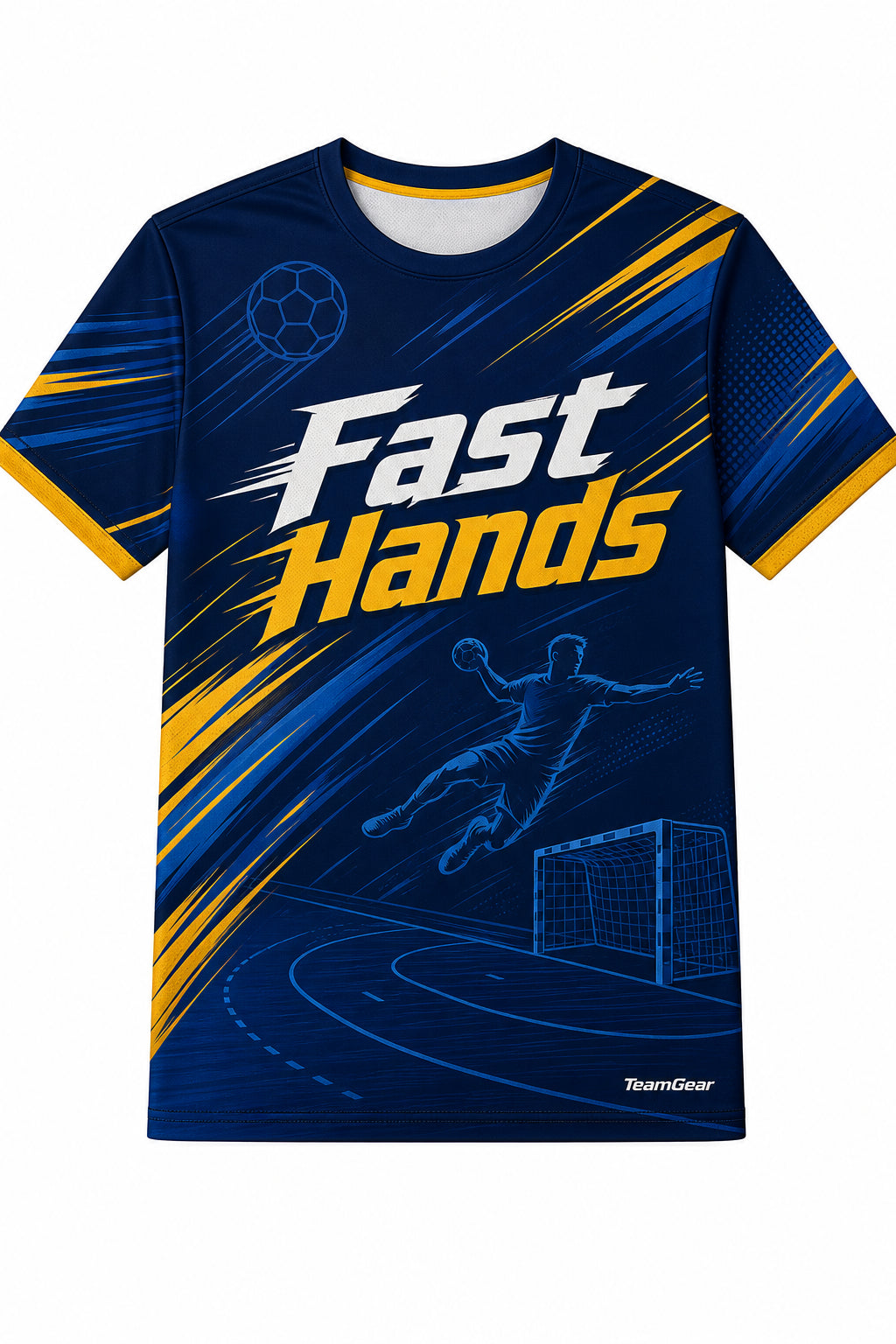 Fast Hands Navy Handball Jersey design