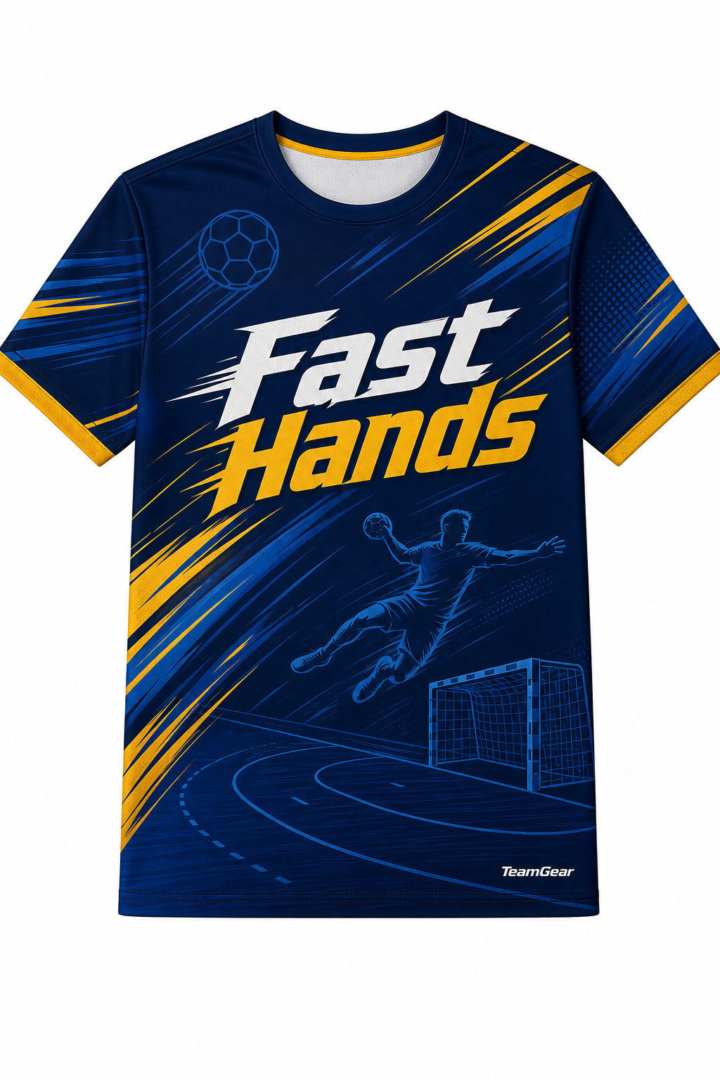 Fast Hands Navy Handball Jersey design