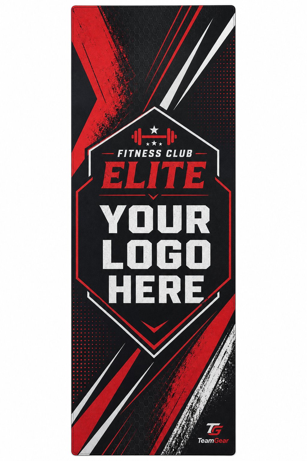 Fitness Club Elite Custom Yoga Mat — custom yoga mat flat design — TeamGear Canada