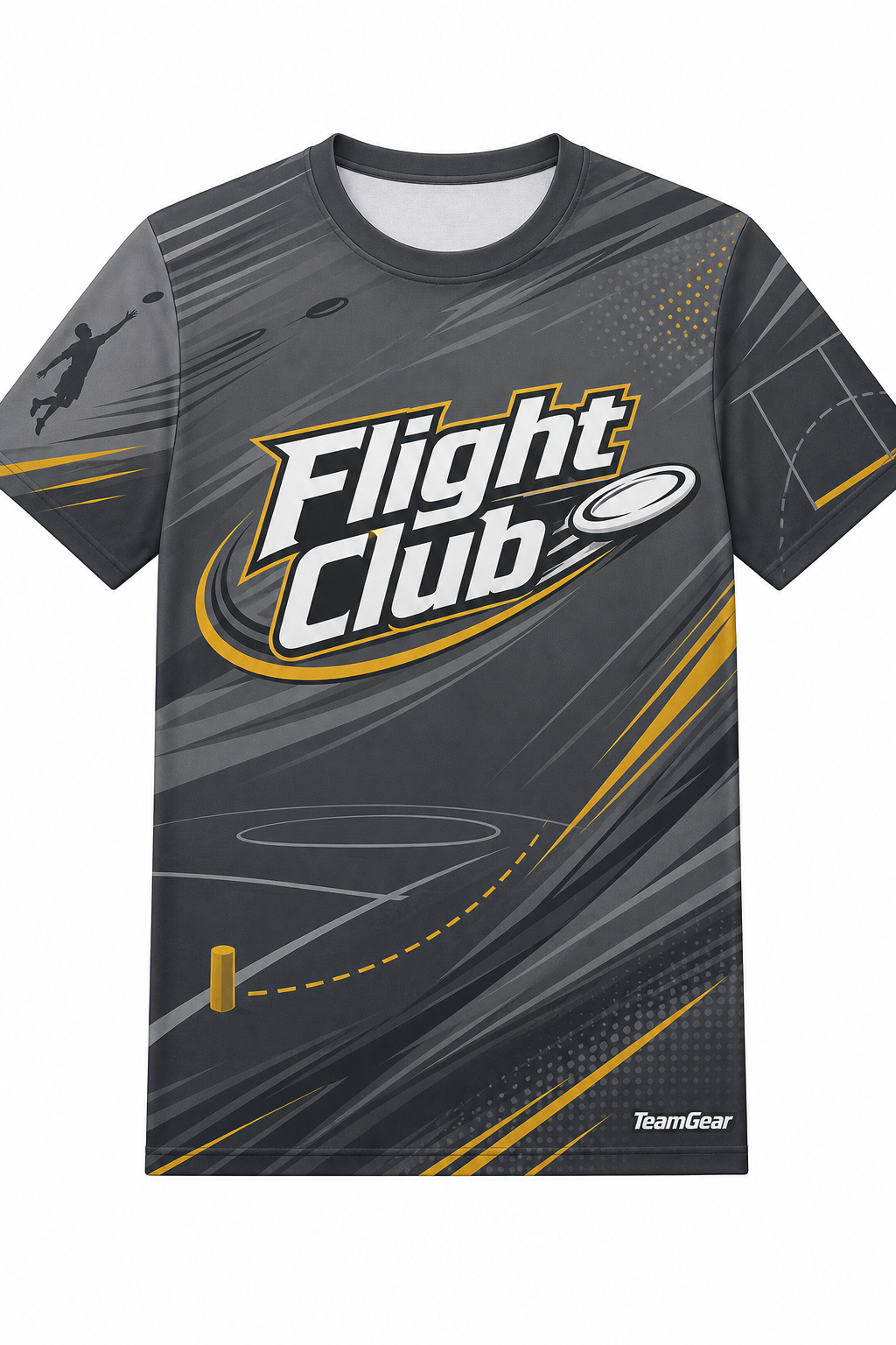 Flight Club Grey Ultimate Frisbee Jersey design