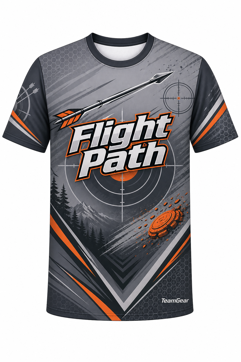 Flight Path Grey Shooting Jersey design