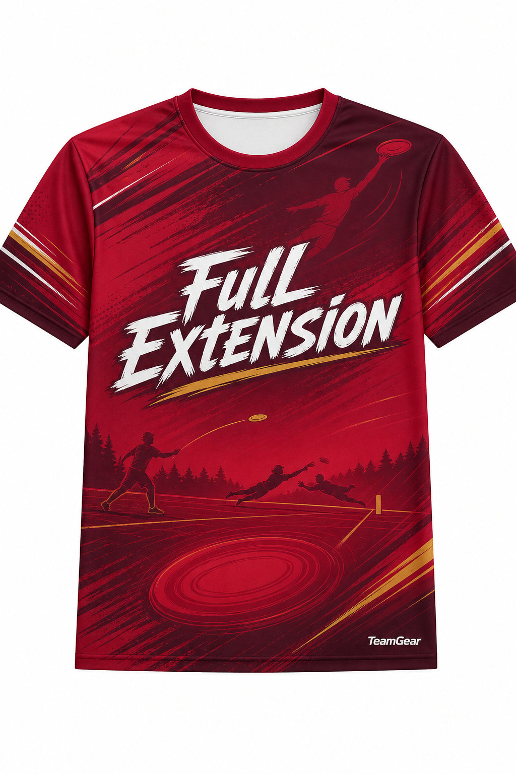 Full Extension Crimson Ultimate Frisbee Jersey design