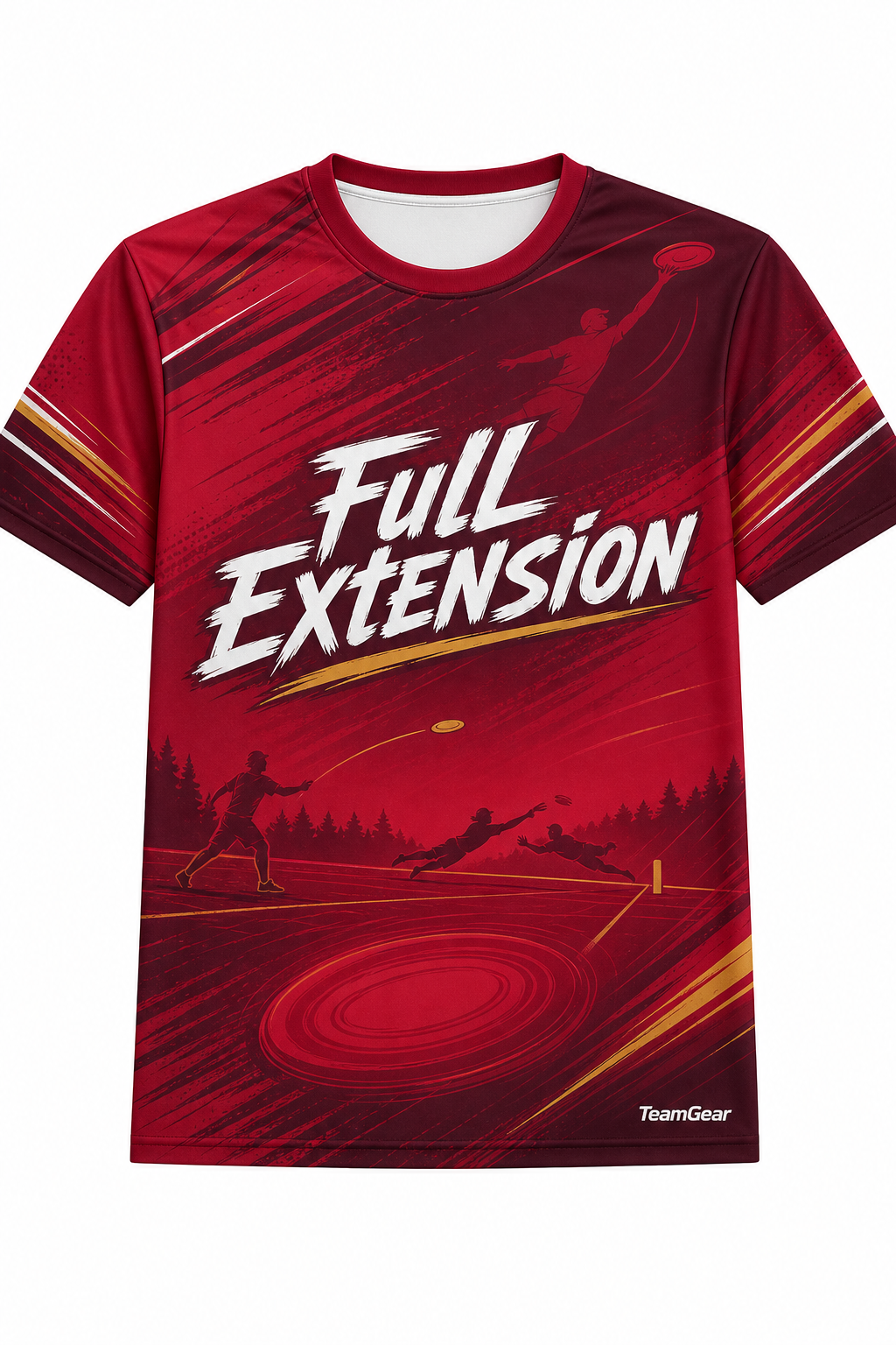Full Extension Crimson Ultimate Frisbee Jersey design