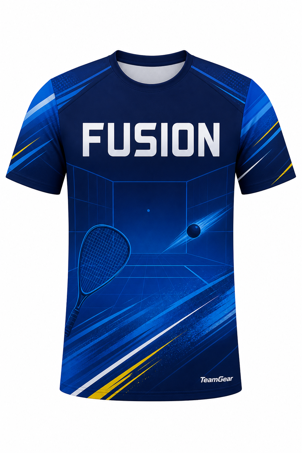FUSION Blue Racquetball Jersey design