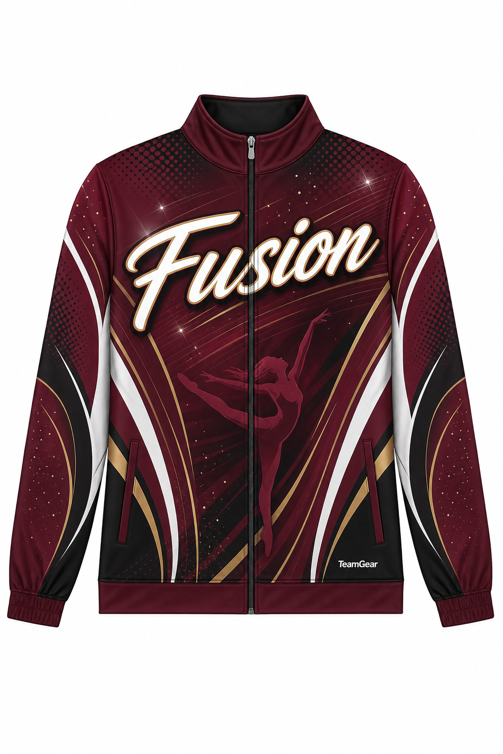 Fusion Maroon Dance Jacket design