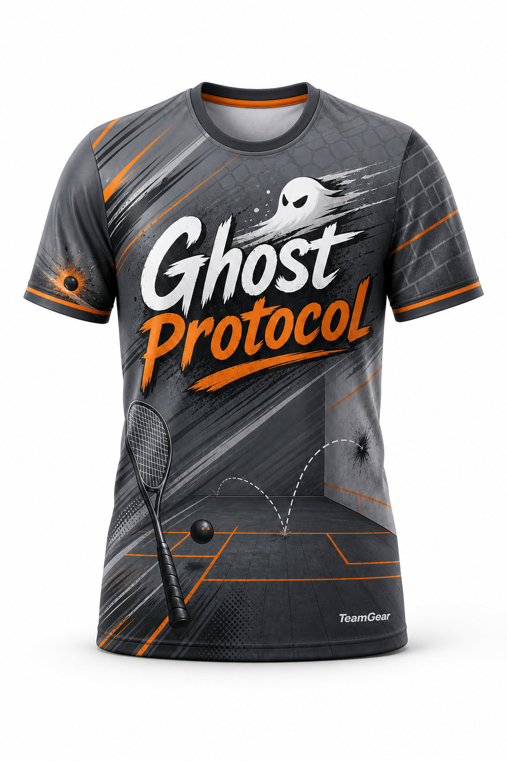 Ghost Protocol Grey Squash Jersey - front and back view