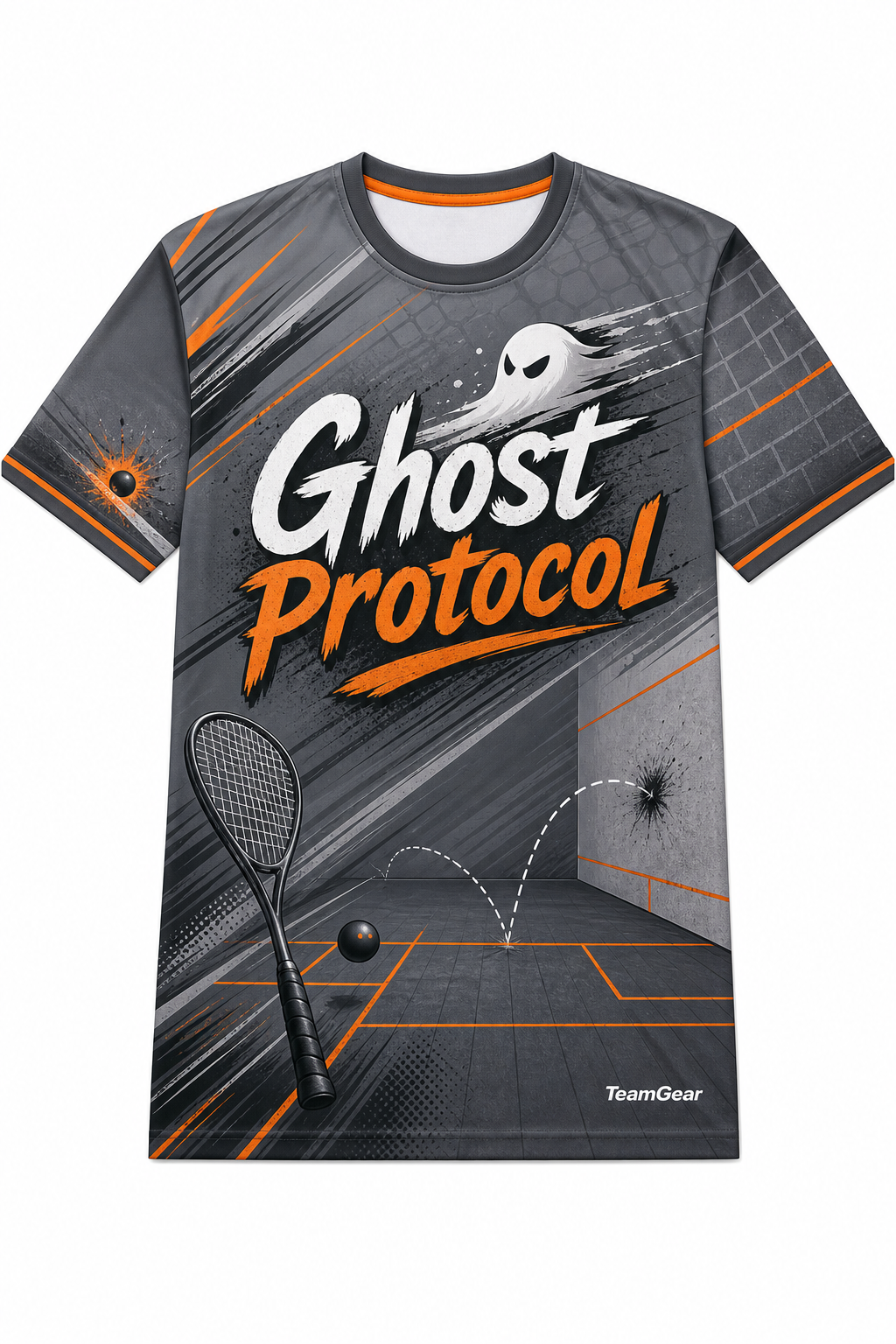 Ghost Protocol Grey Squash Jersey with name and number