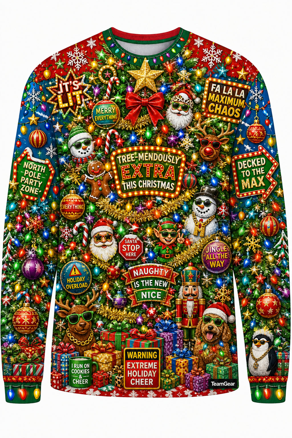 Giant Christmas Tree Sweater Ugly Christmas Sweater design