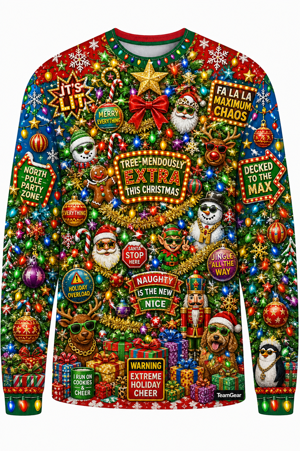 Giant Christmas Tree Sweater Ugly Christmas Sweater design