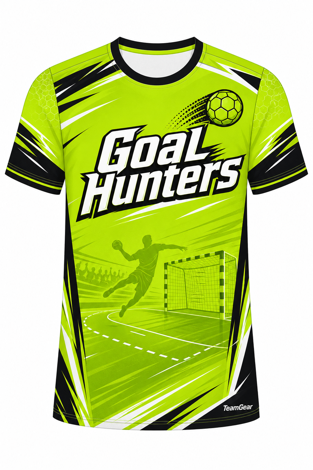 Goal Hunters Lime Handball Jersey design
