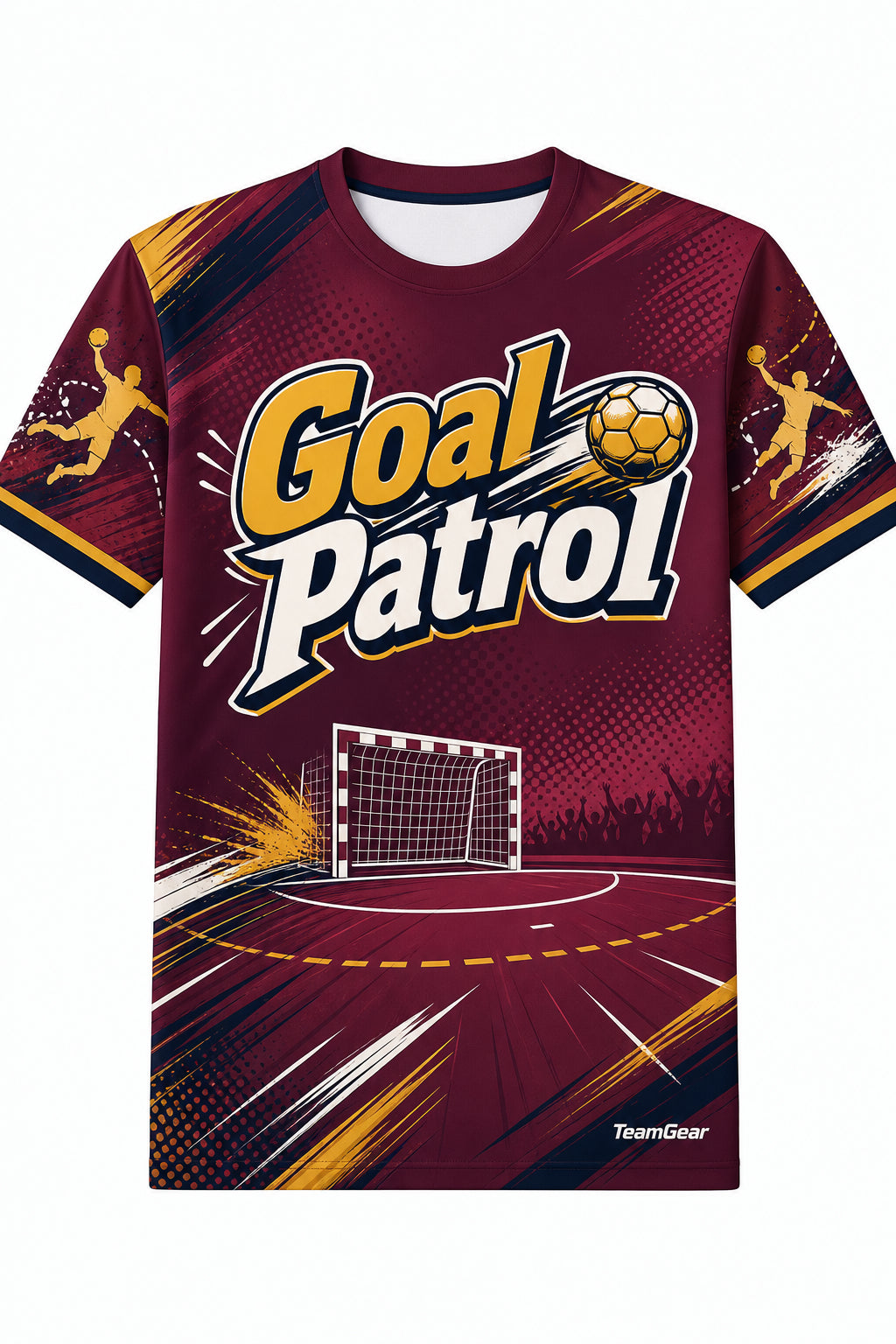 Goal Patrol Maroon Handball Jersey design