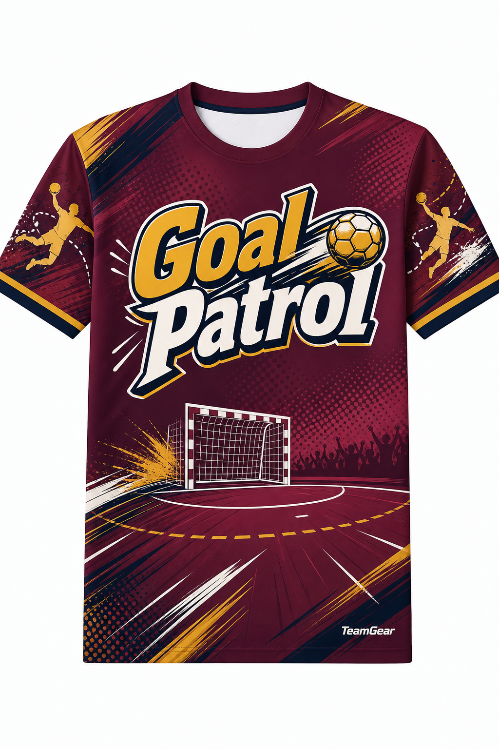 Goal Patrol Maroon Handball Jersey design