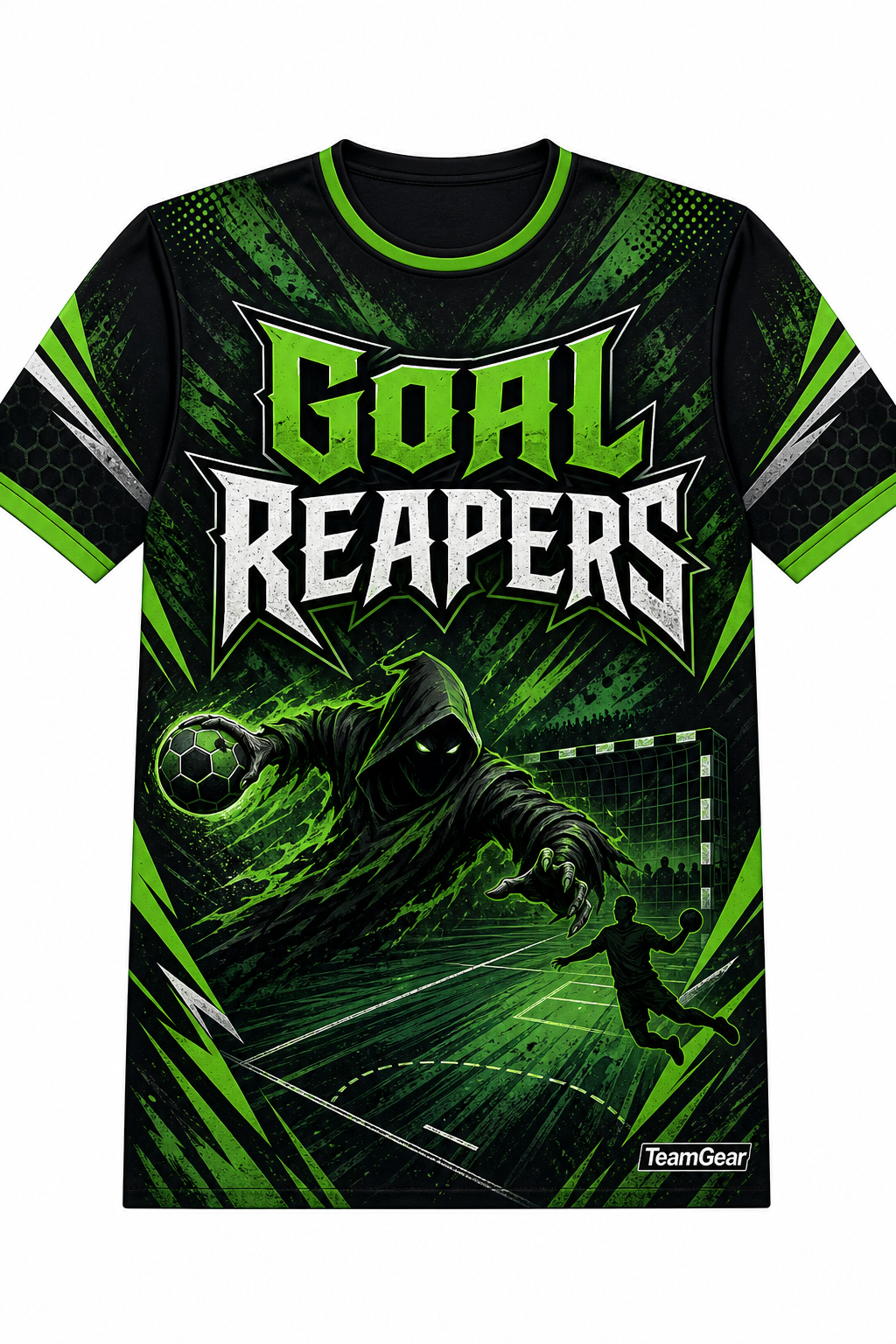 Goal Reapers Green Handball Jersey design