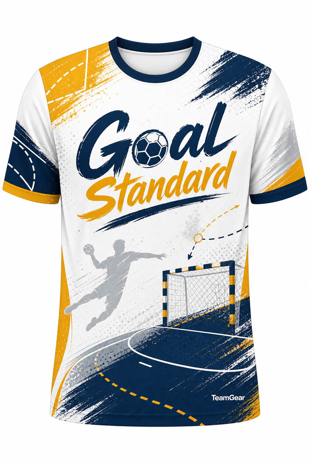 Goal Standard White Handball Jersey design